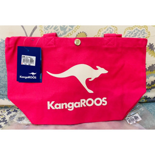 Kangaroos 袋鼠牌 粉紅色帆布萬用袋 帆布袋 提袋 便當袋 環保袋