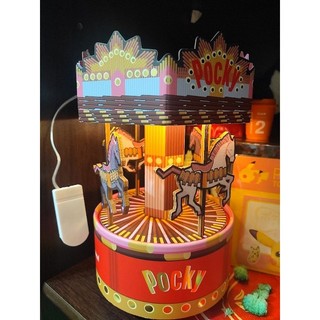 Pocky 旋轉木馬音樂盒 格力高手工音樂盒