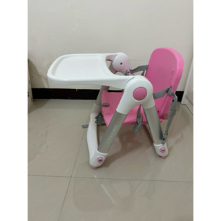 英國《Apramo Flippa》_可攜式兩用兒童餐椅-粉