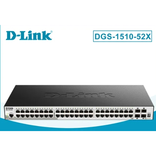 D-Link友訊 DGS-1510-52X_52埠可堆疊智慧型 網管交換器(全新未拆)