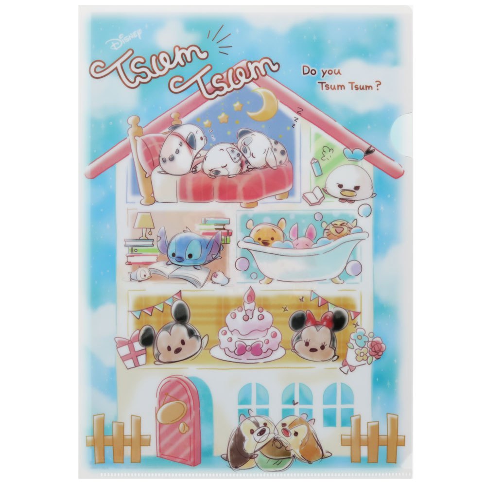 日本 sun-star Chara Para L型資料夾/ 迪士尼/ Tsum Tsum eslite誠品