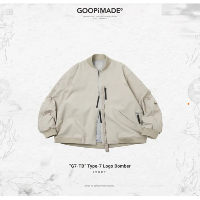 【全新01】 Goopi Goopimade “G7-TB” Type-7 Logo Bomber 飛行外套