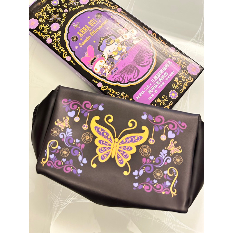 全新7-11 ANNA SUI 皮革收納包 手拿包 化妝包