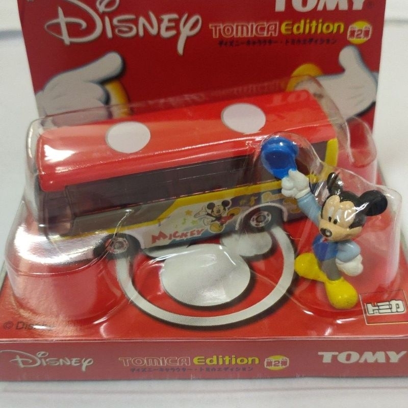 122813 tomy tomica edition Disney第二彈 Mickey 公車，塑膠盒盒損