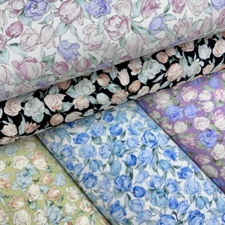 【大同布行】日本Sevenberry薄棉布 日本布進口布 雅緻玫瑰花 適用布包、抱枕、手作、桌巾、手作、門簾、布置、布料