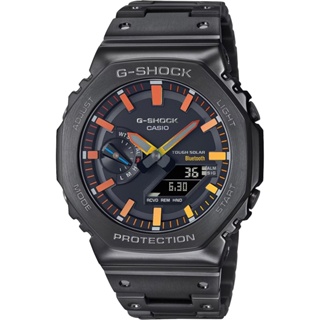 【CASIO】G-SHOCK 彩虹光譜 八角 農家橡樹 全金屬太陽能藍芽雙顯手錶 GM-B2100BPC-1A