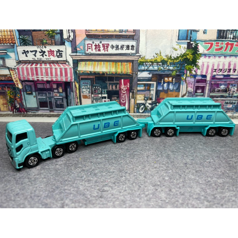 Tomica No.129 UBE INDUSTRIES DOUBLES TRAILER 宇部興產拖車 長車