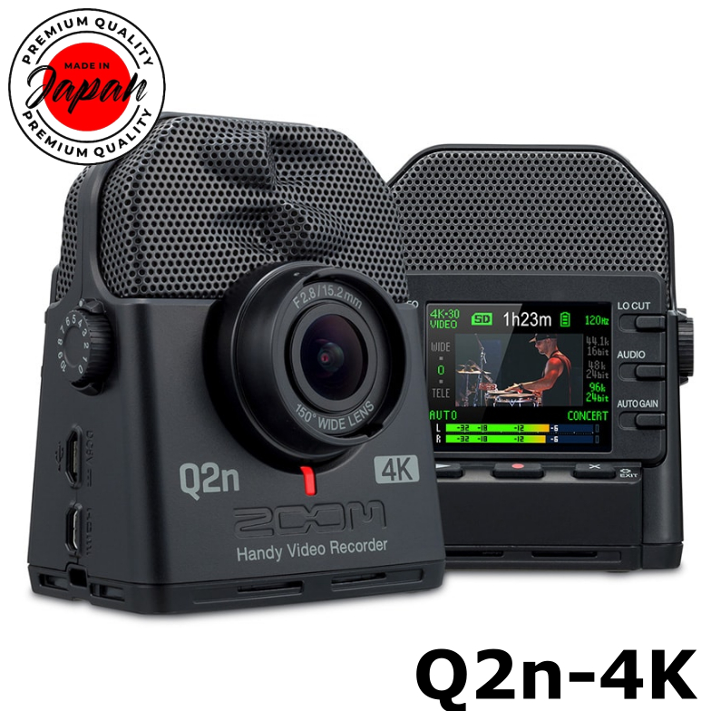 Zoom / Q2N-4K 4K方便的視頻錄音機高分辨率聲音質量全高清音樂樂隊Live House YouTube發行1