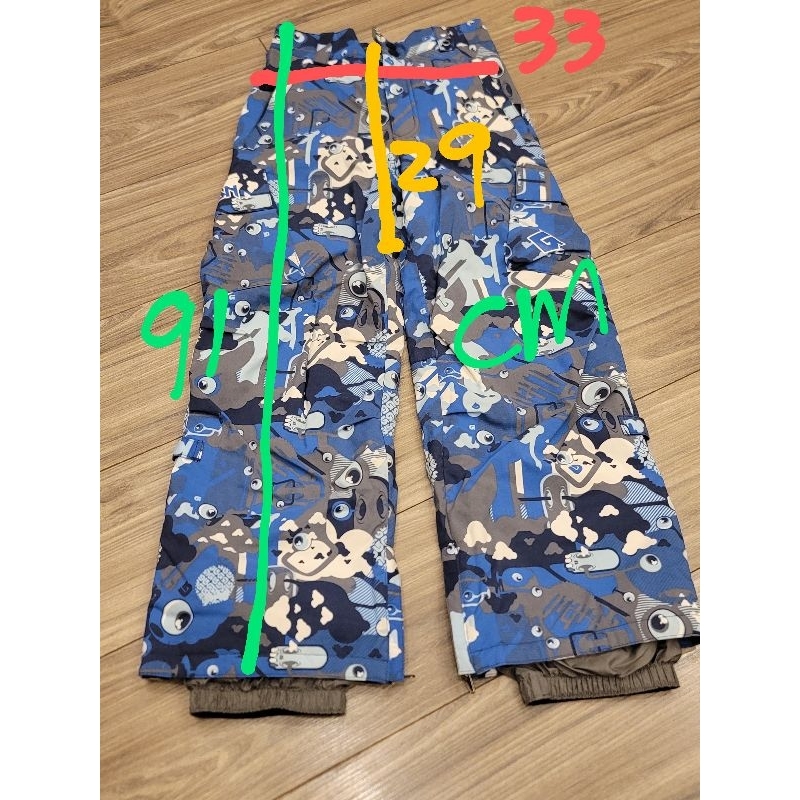 二手很新 M號專業滑雪褲 Burton伯頓兒童塗鴉款雪褲 snowboard ski pant