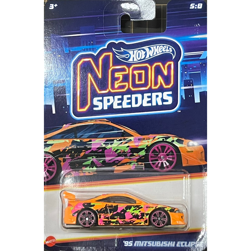 風火輪 Hot Wheels 精裝普卡 NEON 霓虹夜光 三菱 日蝕 95 MITSUBISHI ECLIPSE