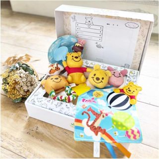 現貨★JILL日本代購★TAKARA TOMY 小熊維尼 安撫玩具禮盒 彌月禮 安撫娃娃 禮盒組 嬰兒 嬰幼 誕生禮