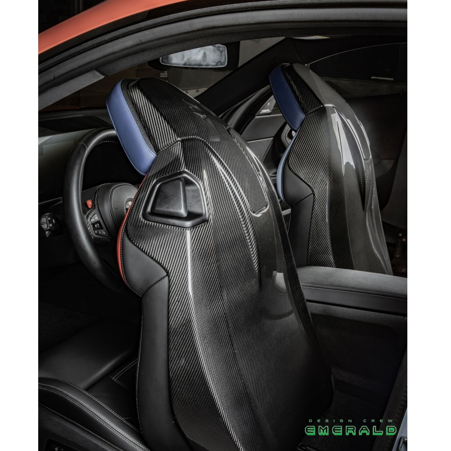 【EMR / 乾碳】BMW G42｜G87 M2 升級 原車款 乾式碳纖維 椅背 頭枕 飾蓋 乾碳 熱壓 預浸布 碳纖維
