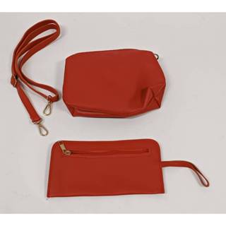 紅色小肩背包+手拿包(2個一組) 包包