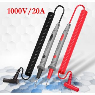 【雜貨鋪】1000V/20A 拉長至2米 通用型電表探棒 數位電表探針 電錶 萬用表 測量探頭 可伸縮彈簧表筆