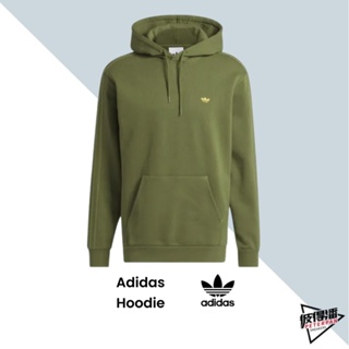 ADIDAS SHMOO HOODIE 休閒 連帽 帽Ｔ 軍綠 三葉草 II5969【彼得潘】