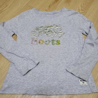 roots kids 長袖 薄長 大logo 5T