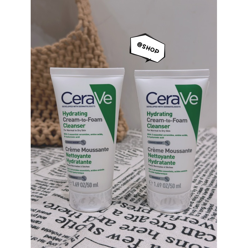 『現貨代購』🔆 CeraVe適樂膚 溫和洗卸泡沫潔膚乳50ml/100ml -泡沫質地 洗卸合ㄧ洗面乳