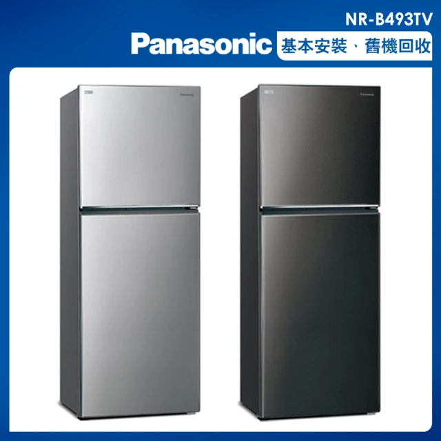 (可議)Panasonic498公升一級能效無邊框鋼板系列右開雙門變頻冰箱NR-B493TV-S/NR-B493TV-K