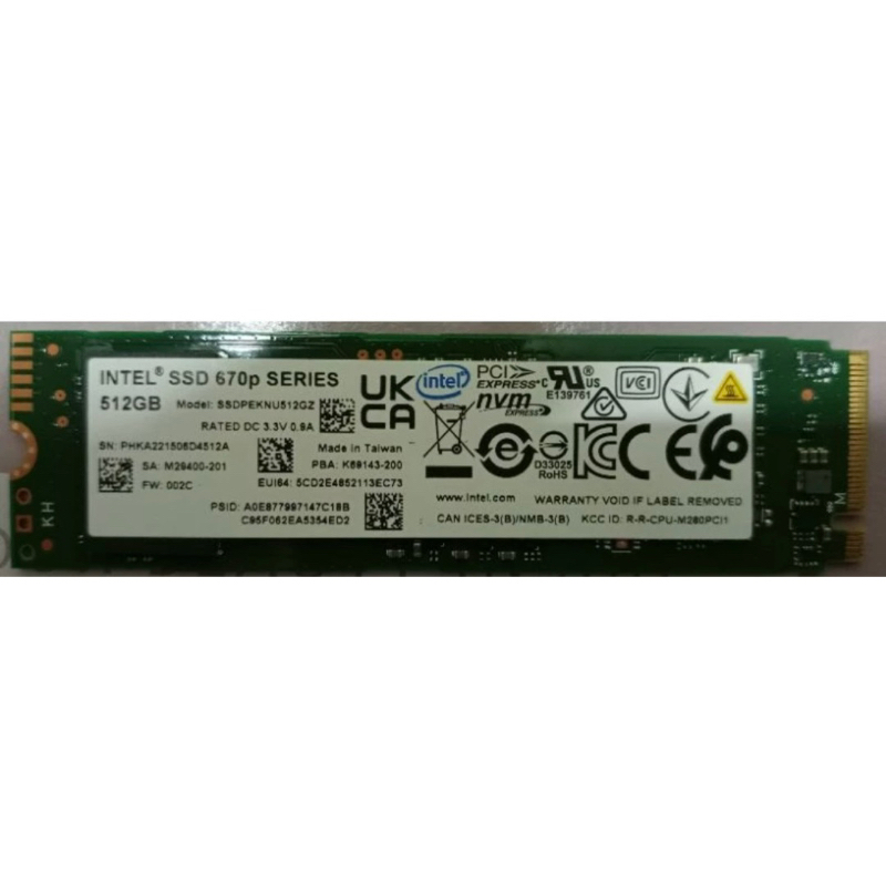INTEL 670P 512G M.2 PCIE 3.0 固態硬碟 (SSD) WD 美光 2280 三星 pcie4
