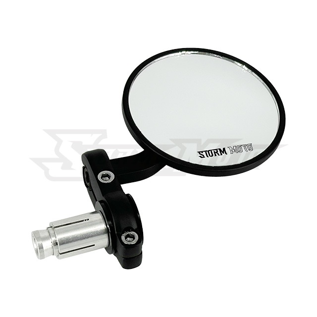 K-006 CNC鋁合金 小圓端子鏡 小圓鏡 手把鏡 gogoro vespa 復古鏡 台灣製造- STORMMOTO