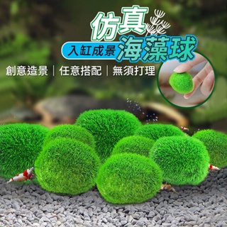 仿真 綠藻球 海藻球 水藻球 假水草 魚缸造景