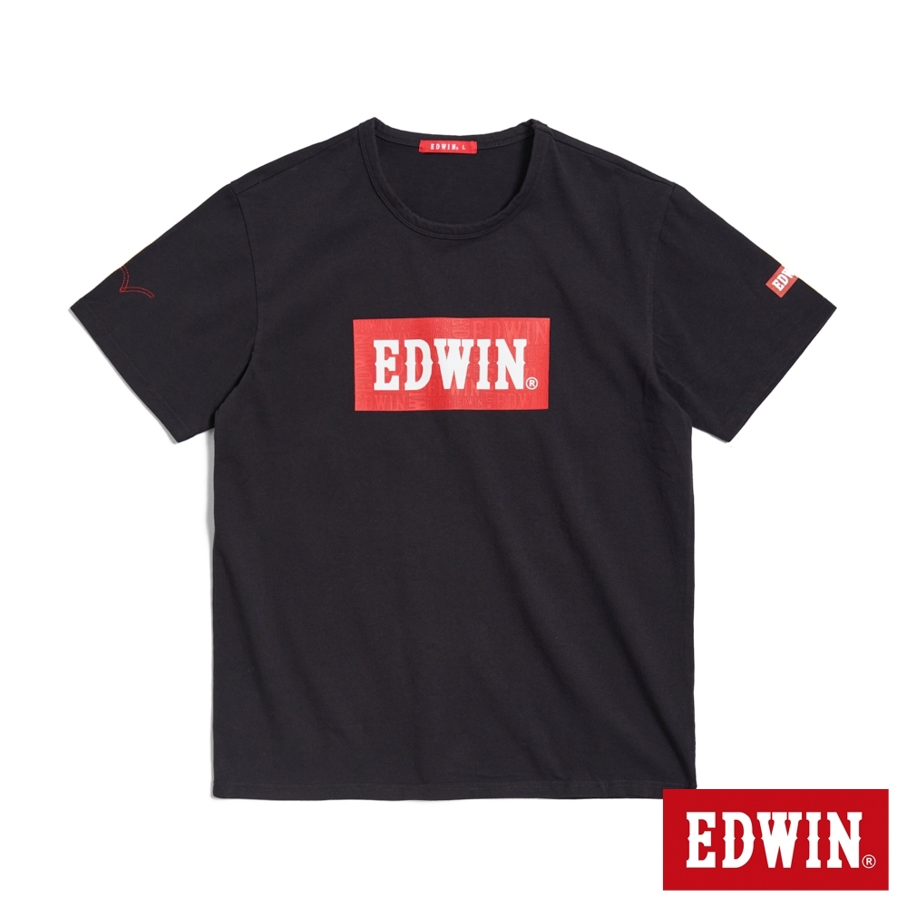 EDWIN 人氣復刻款 經典大LOGO短袖T恤(黑色)-男款