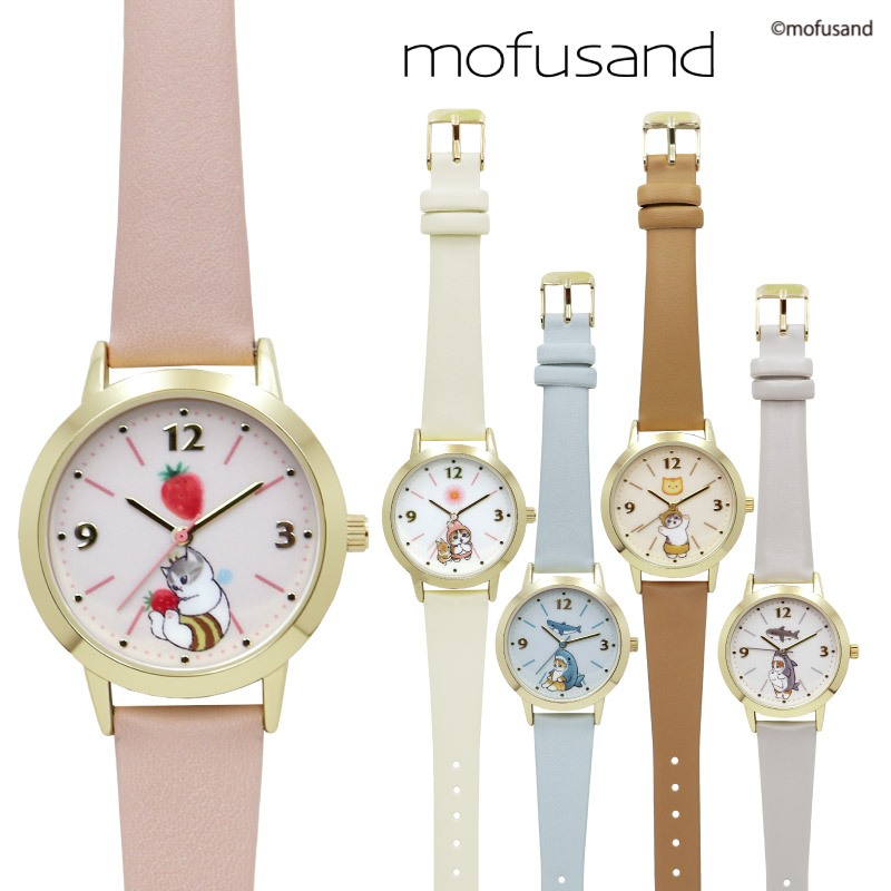 🗻Mira Japan《預購》日本正品 mofusand 鯊魚貓咪 兔子貓 蜜蜂 貓福珊迪 日本製機芯 手錶 禮物 生日