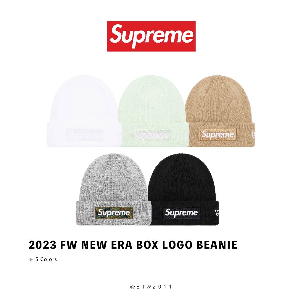☆ETW☆【台中店】Supreme 2023 FW New Era Box Logo Beanie 聯名 毛帽