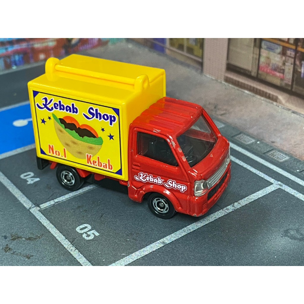 TOMICA-A17-無盒戰損-印度咖哩捲餅小餐車