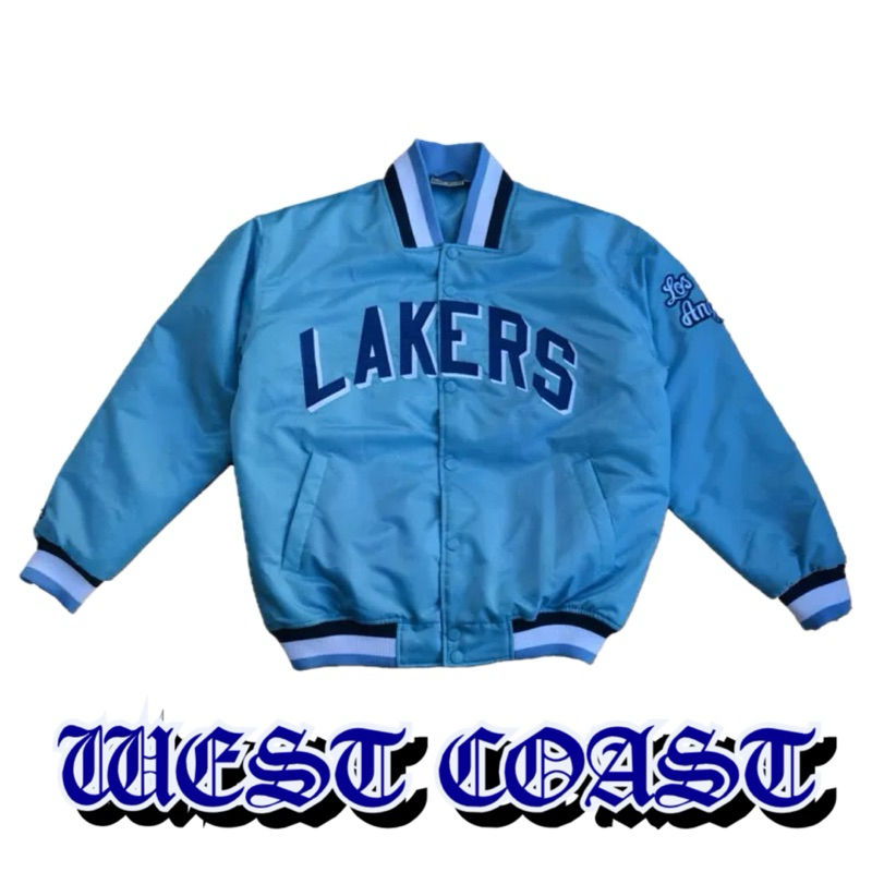 〔GroveStreet〕 LA LAKERS 美牌選貨🇺🇸🇺🇸洛杉磯湖人 北卡藍 棒球外套 厚磅鋪棉