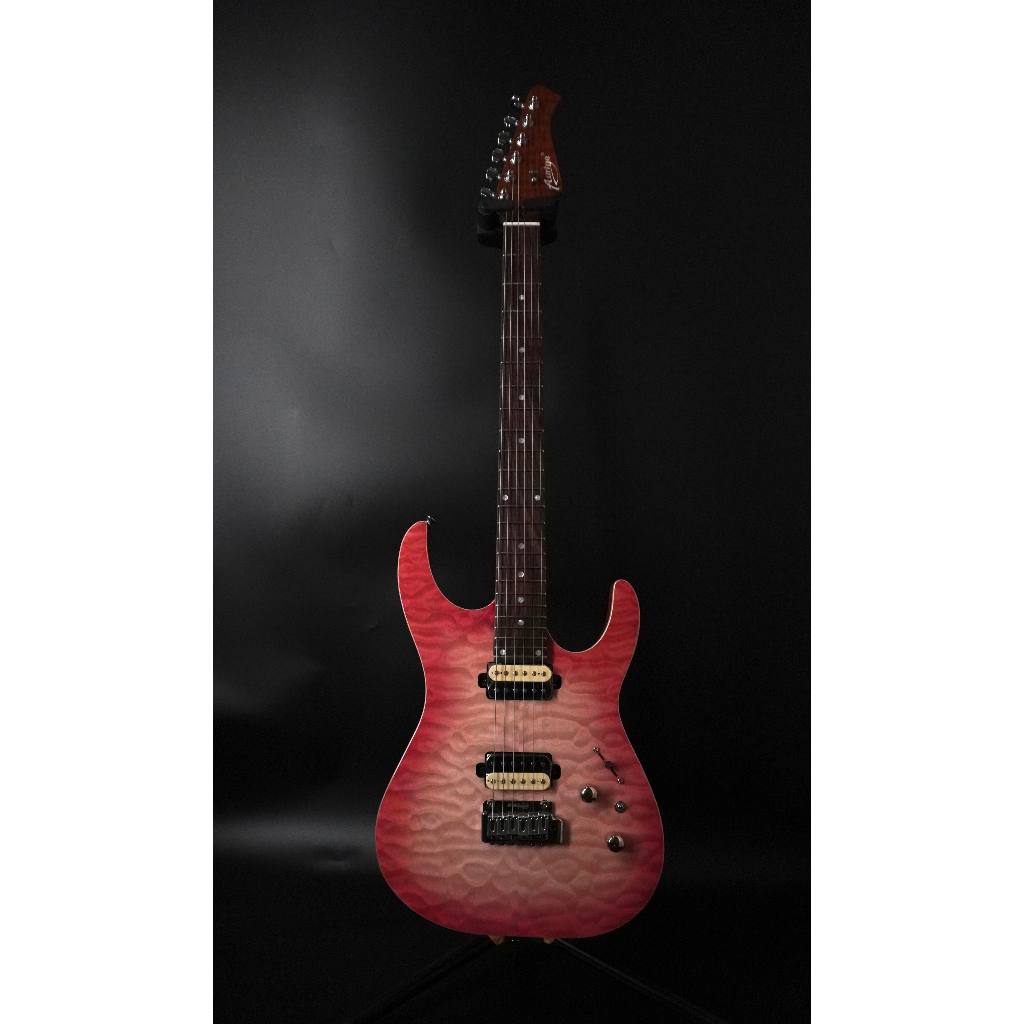 鐵克樂器 AM-540PB 水蜜桃漸層 電吉他 烤楓木琴頸 鎖定式弦鈕 樂器 漸層色電吉他 粉色漸層 高CP質