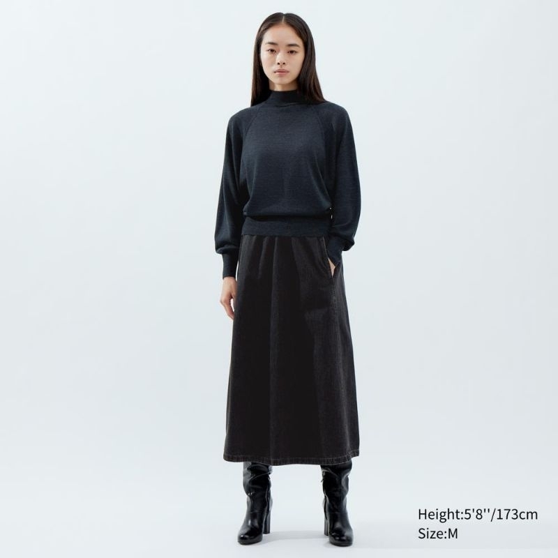 全新僅試穿Uniqlo U女裝高領針織衫毛衣/XL 462701