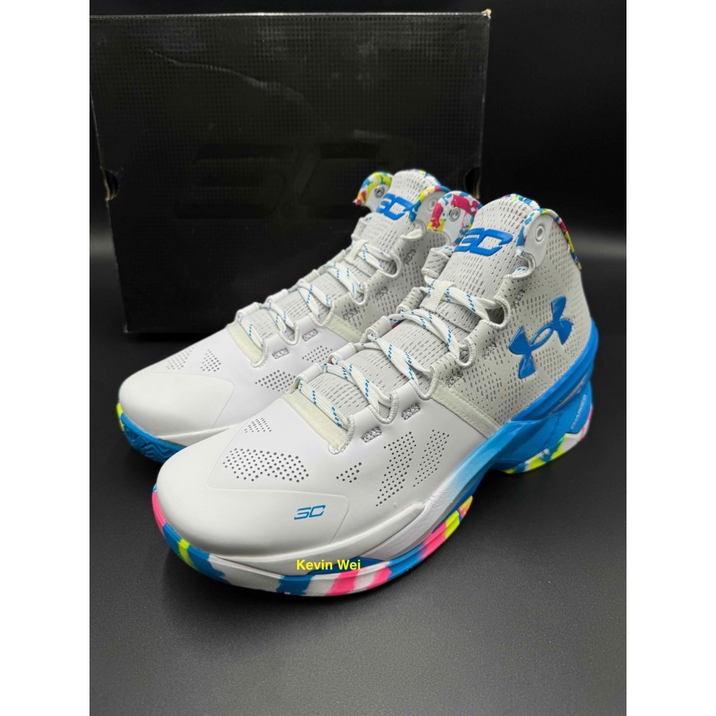 UA Curry 2 Retro 3026282-100 白彩 Splash party 籃球鞋 US10.5