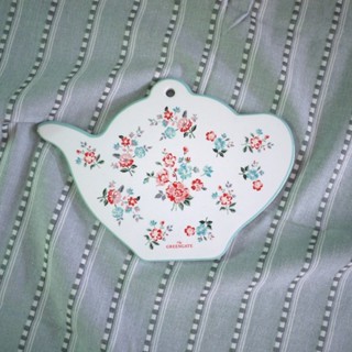 丹麥品牌 GREENGATE Sonia white 茶壺造型陶瓷鍋墊 隔熱墊 裝飾陳列