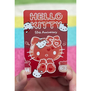 現貨 HELLO KITTY 50TH悠遊卡 50週年悠遊卡 紅色透明卡 閃卡 金色龍悠遊卡 超級悠遊卡 pancake