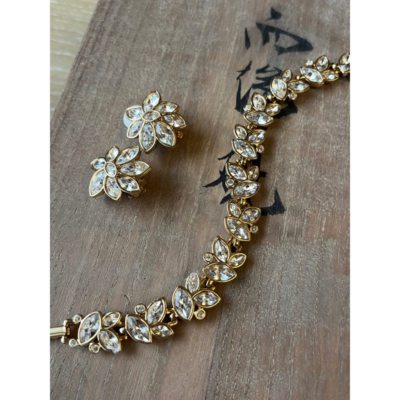 🇺🇸 施華洛世奇 Swarovski ❄️雪花 花瓣 Snowflake 花瓣 法式奢華 銠金屬 手鍊