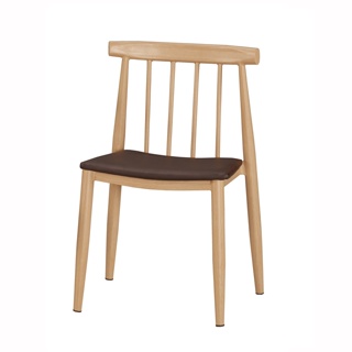 丹尼爾餐椅 金屬烤木紋材質 日式餐廳風格 化妝椅 CHR058