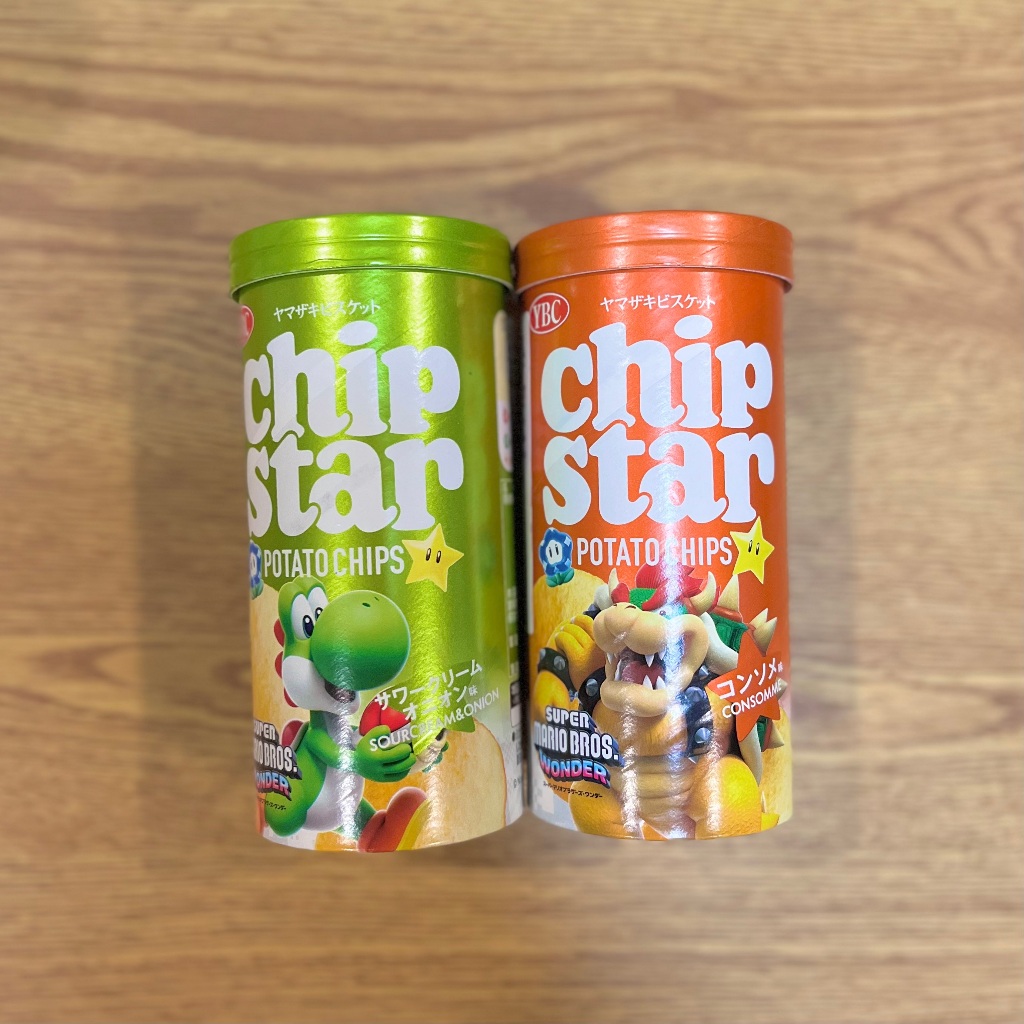 激激小舖｜日本 YBC Chip Star X 瑪利歐 聯名款 洋芋片 酸奶洋蔥 雞汁 罐裝 餅乾 零食 瑪莉歐