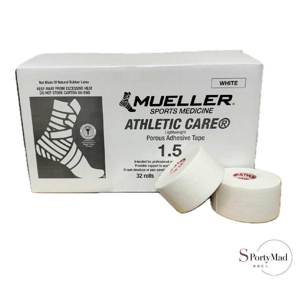 慕樂 Mueller 1.5吋最新高透氣高黏性白貼 AC LPATAPE(運動狂人) 專業運動貼布 [滿額領券免運]