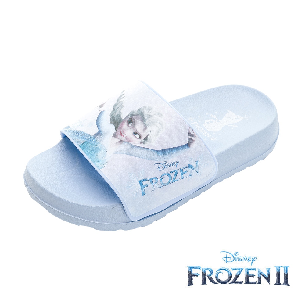 【Disney 迪士尼】迪士尼 冰雪奇緣2 童鞋 EVA拖鞋-藍/FOKS41506/K Shoes Plaza
