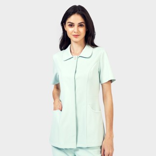 paqqo 女護理師/護士服｜抗靜電輕便襯衫領短袖上衣-TE系列(5色) MIT臺灣製造 診所醫院工作服【超取免運 】