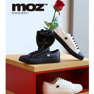 【三色可選】您moz瑞典 駝鹿防潑水💦防汙 舒適皮質 綁帶 餅乾鞋(魔法黑、熊貓、牛奶白)MOZ-SHOB-006