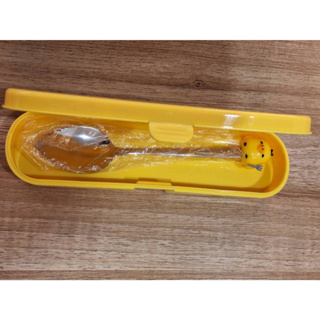 全新 7-11 拉拉熊 不銹鋼 立體 公仔 餐具組 小雞 鋸齒匙 單售 外盒 有米 黃色 隨機