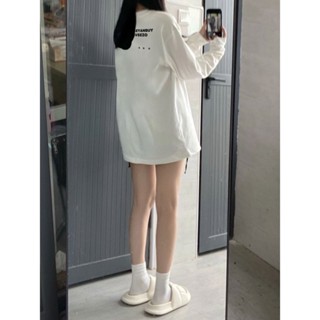 搭配度巨高！長袖 打底衫 韓系衣服大學t oversize 長版大學t 潮牌衣服 寬鬆上衣 長袖t 大學生穿搭 衣服女