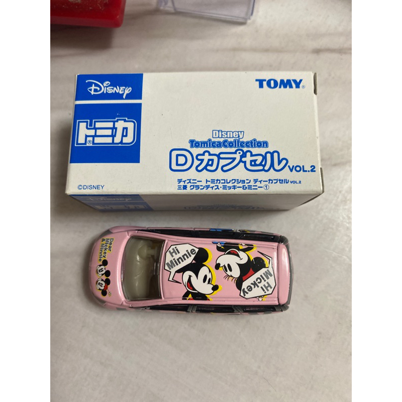 Tomica 絕版 中製 Disney 迪士尼 抽抽樂 第2彈 粉色 米奇米妮箱型車（盒車如圖）