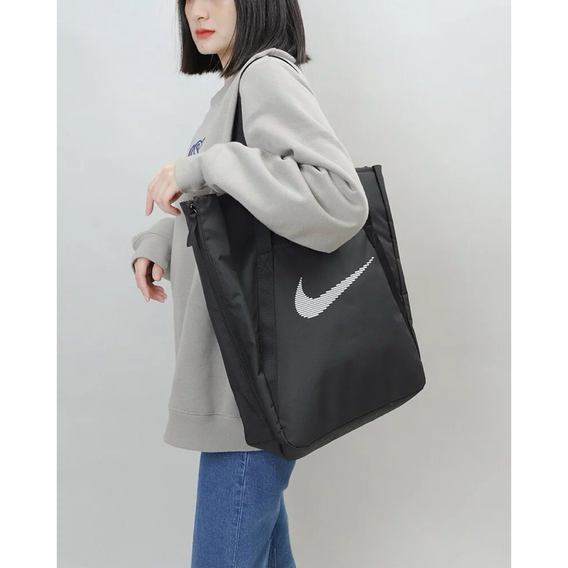 NIKE GYM TOTE 黑色 大勾 托特包 手提袋 兩用 手提 肩背 可擴展 多夾層 防潑水 DR7217-010