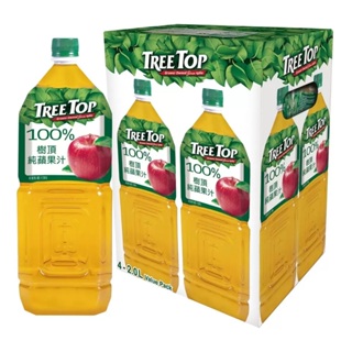 Tree Top 樹頂 Apple Juice 蘋果汁 2公升 X 4入 Costco 好市多 2L