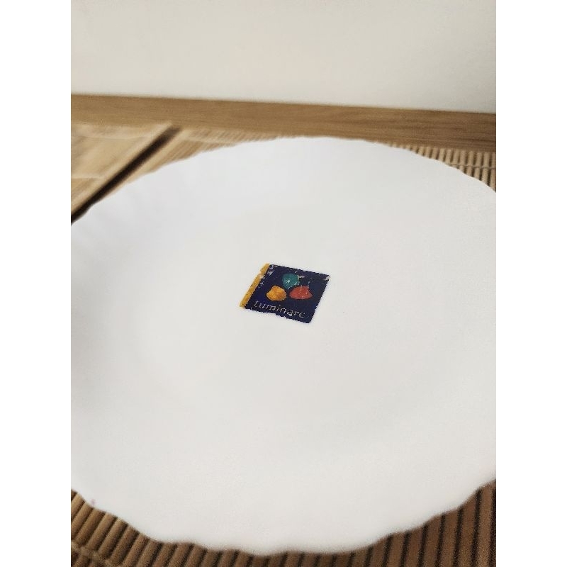 法國 Luminarc 樂美雅 23公分 /19公分強化玻璃餐盤