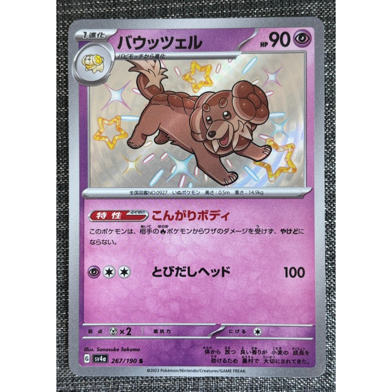 ［町屋PTCG]寶可夢PTCG日版 閃色寶藏ex SV4a  麻花犬 267/190 S