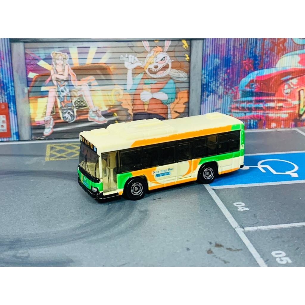 ★TOMICA-A01-無盒二手-新款東京都營巴士 橘綠線